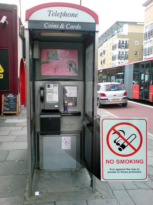 No smoking sticker frenzy