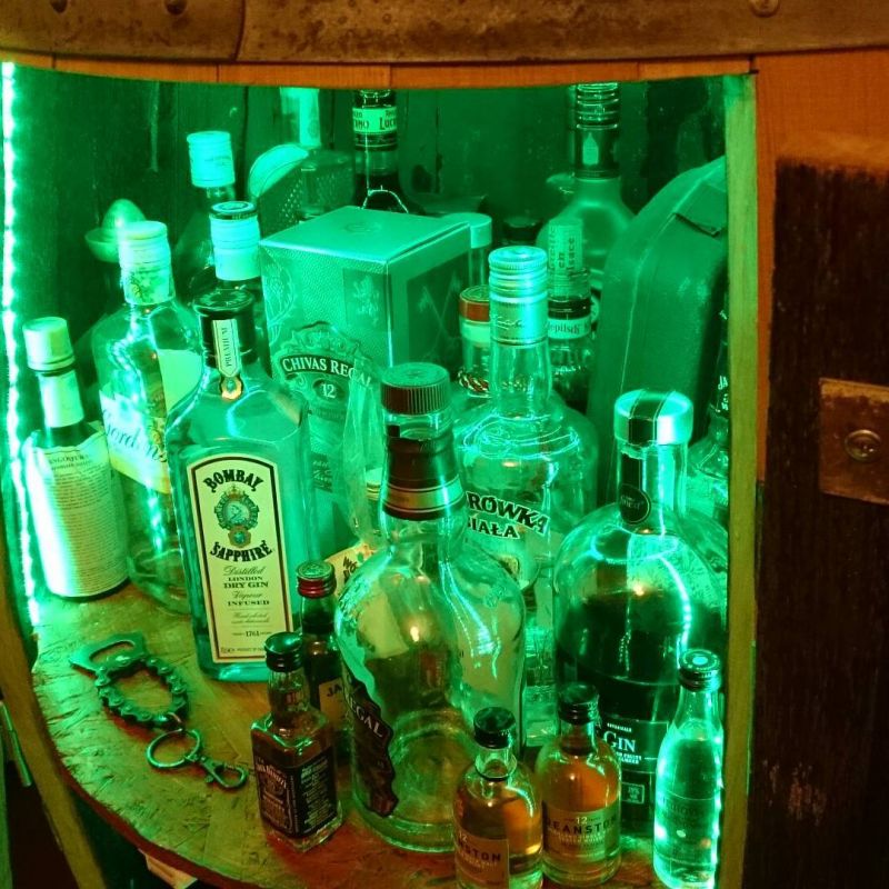 If you're not green with envy, at least the booze cupboard is.  Green, I mean.