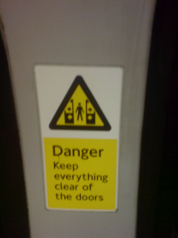 Keep everything clear of the doors