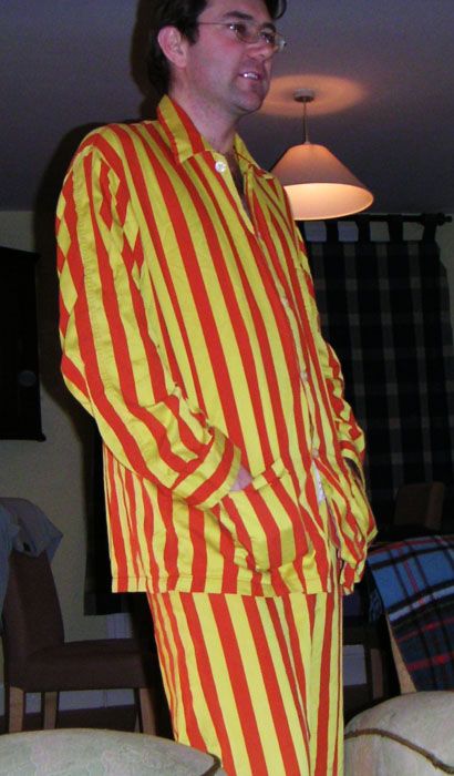 James and his amazing technicolour pyjamas