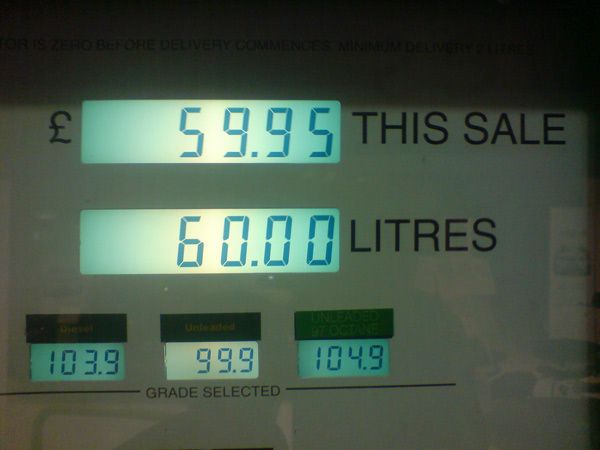99.9p a litre