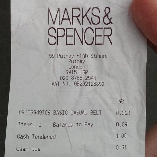 Thursday #winning thanks to a very generous data entry clerk somewhere at @marksandspencer - "card or cash sir?