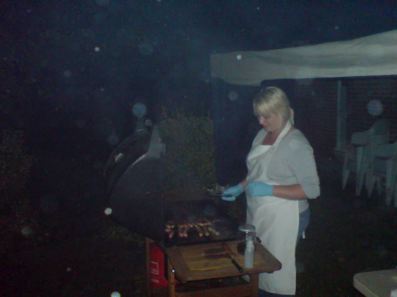 Sarah on the BBQ
